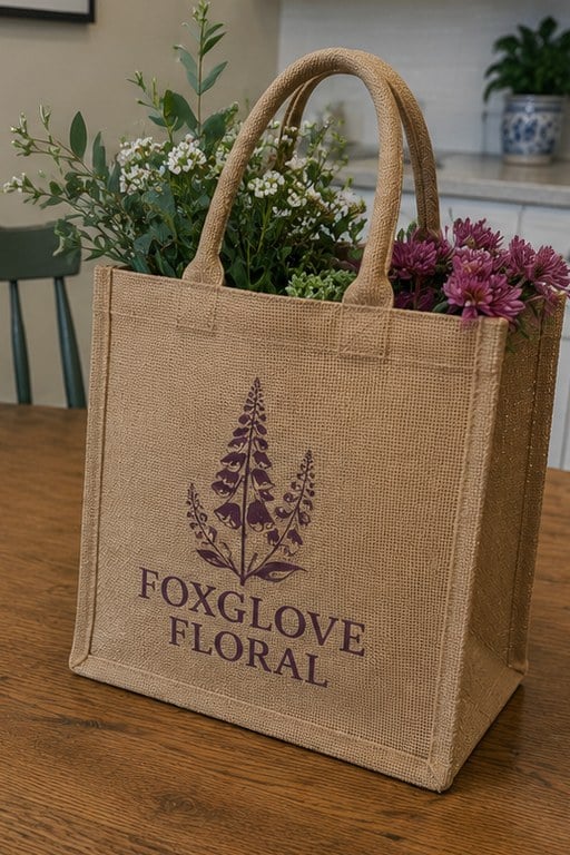 Custom jute bag - customer photo