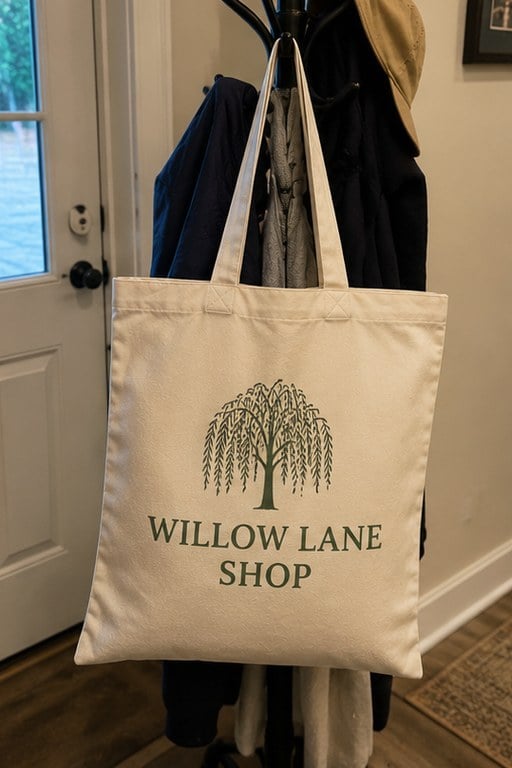 Reusable bags with a logo - customer photo